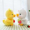 3d Eyes Pressing Music Duck Plush Toy Hairy Yellow Duck Plush Doll  Friends Birthday Gifts