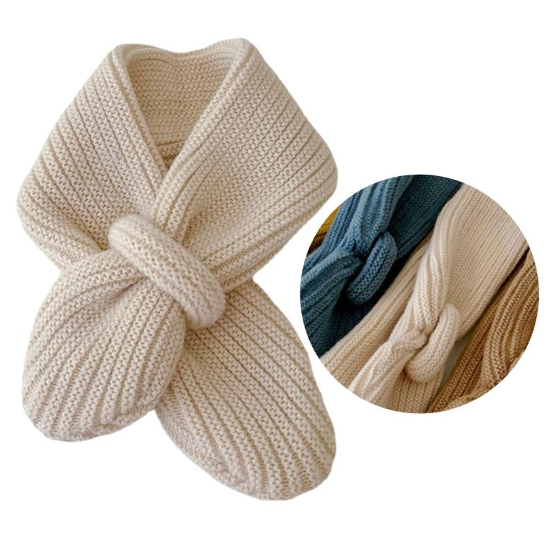 Stylish Children Wool Scarf Soft & Comfortable Kids Scarf Solid Color Scarf Knitted Scarf Perfect for Autumn & Winter