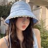 Chapeau Bob en Dentelle Style Coréen Printemps & Été Protection Solaire pour Femme