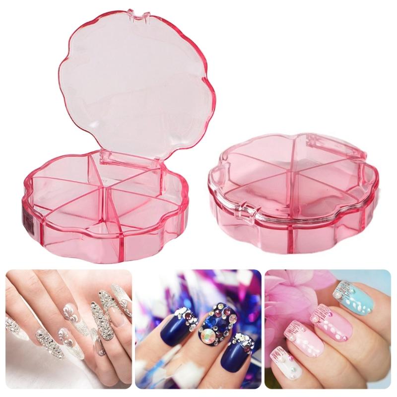 Nail Glitters Rhinestones Crystal Storage Box Nail Art Accessories Organizer Nail Art Decorations Storage Containers