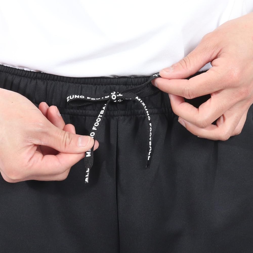 Mizuno Soccer Wear Half OFF THE Slim Black Shorts, Pants, PITCH, Stretch, Silhouette, Unisex, P2MDB066,
