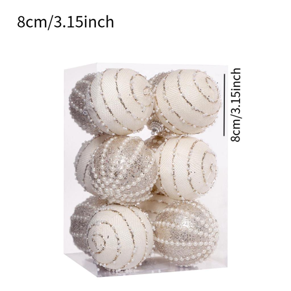12 Pieces Christmas Ball Ornaments 8cm Charm Pendants Christmas Tree Hanging Ornaments for Wall Wreath Garland Home Window Party