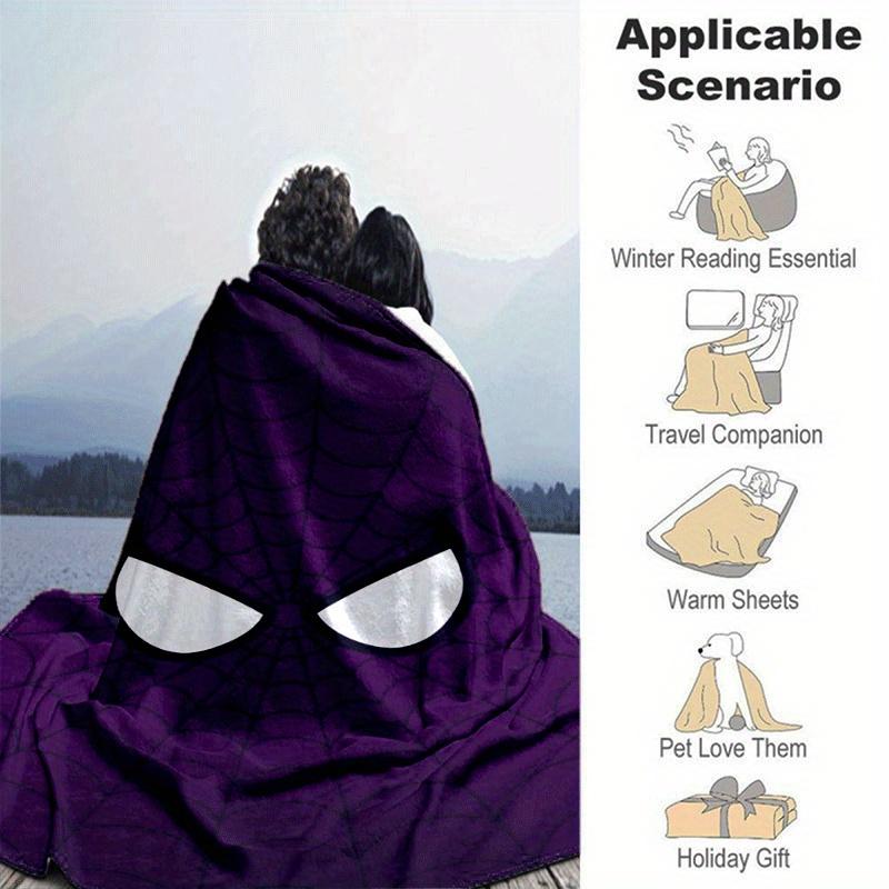 1pc Spider-Man Printing Blanket - Soft, All-Season Throw for Living Room, Bedroom,Personalized Gift with Adorable Cartoon Design