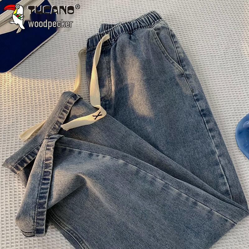 TUCANO Men's Loose Straight Fit Denim Jeans