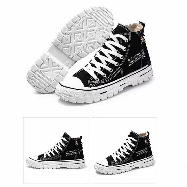 Tendência de sapatos de lona de cano alto masculino casual legal moda estilo de rua tênis hip hop para adolescentes