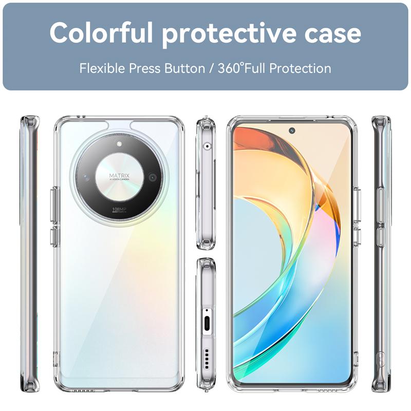 Husa pentru Honor Magic 6 Lite, transparentă, rezistentă la șocuri, culoare transparentă, pentru Huawei Honor Magic 6 Lite