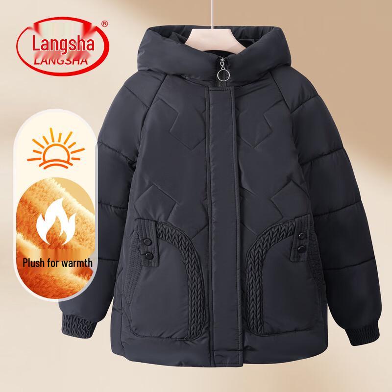 

LangSha Women s Fleece-Lined Winter Padded Jacket 4XL