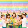 Fringe Curtain Bright Color Macron Gradient Fancy Charming Pastel Rainbow Photo Backdrop Curtain Party Accessory