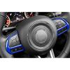 For Jeep Renegade 15-2023 Glossy Blue Steering Wheel Control Frame Trim 2PCS