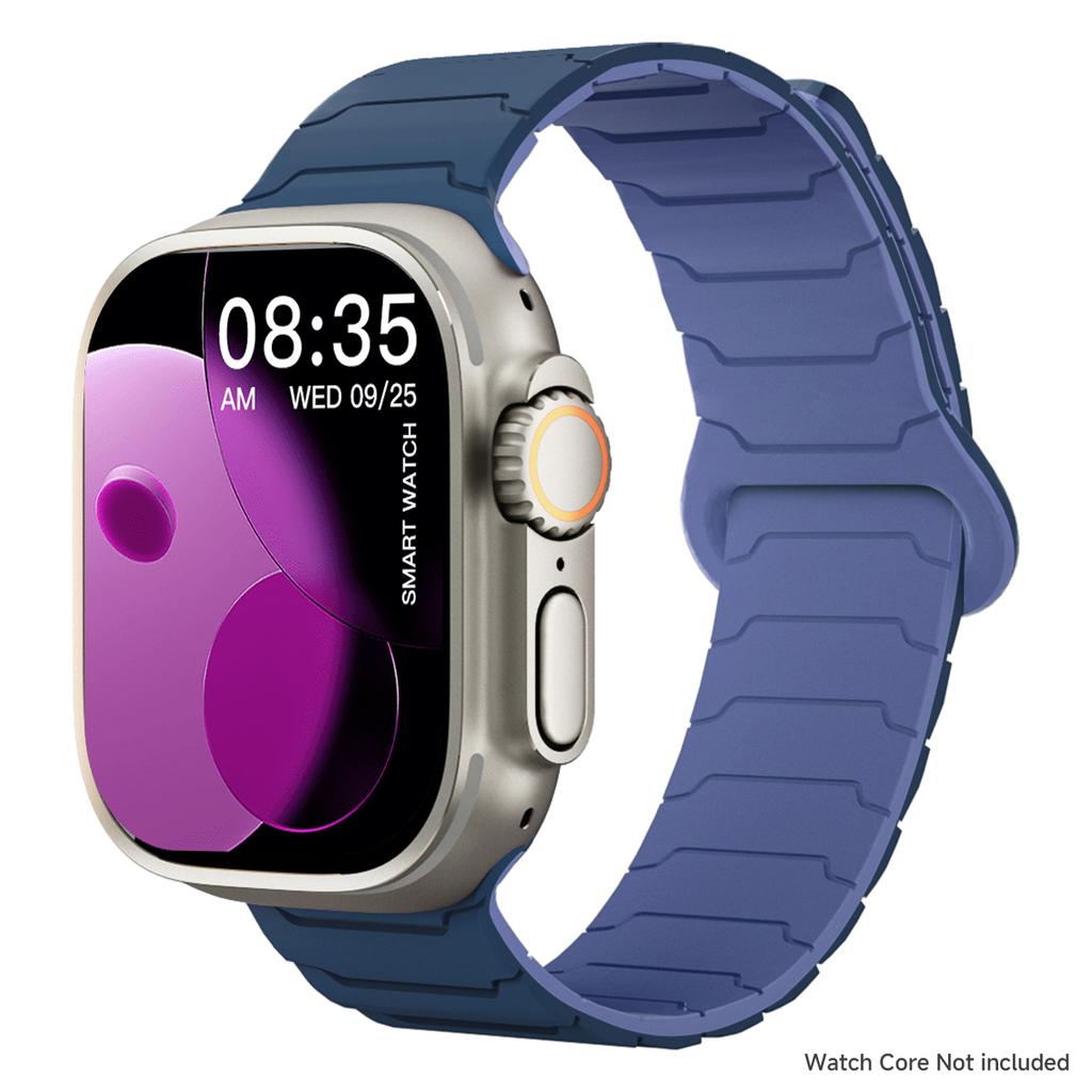 Two-tone strap for Apple watch ultra 3 49mm 45 44 38 40mm Magnetic sport band for iwatch 11 10 9 8 7 6 5 4 se3 Silicone Bracelet