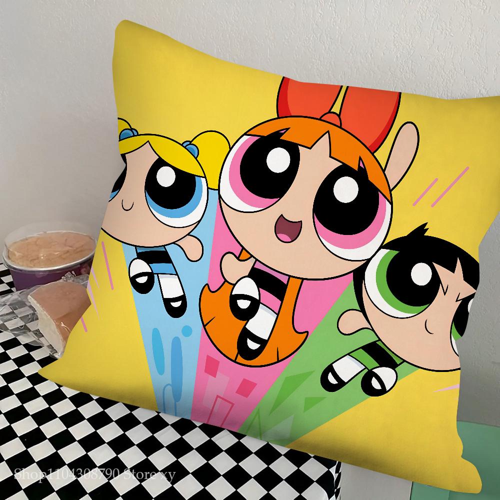1Pc Classic Cartoon T-The Powerpuff Girls Pillow Bedroom Sofa Leisure Comfort Cushion Car Living Room Home Decoration