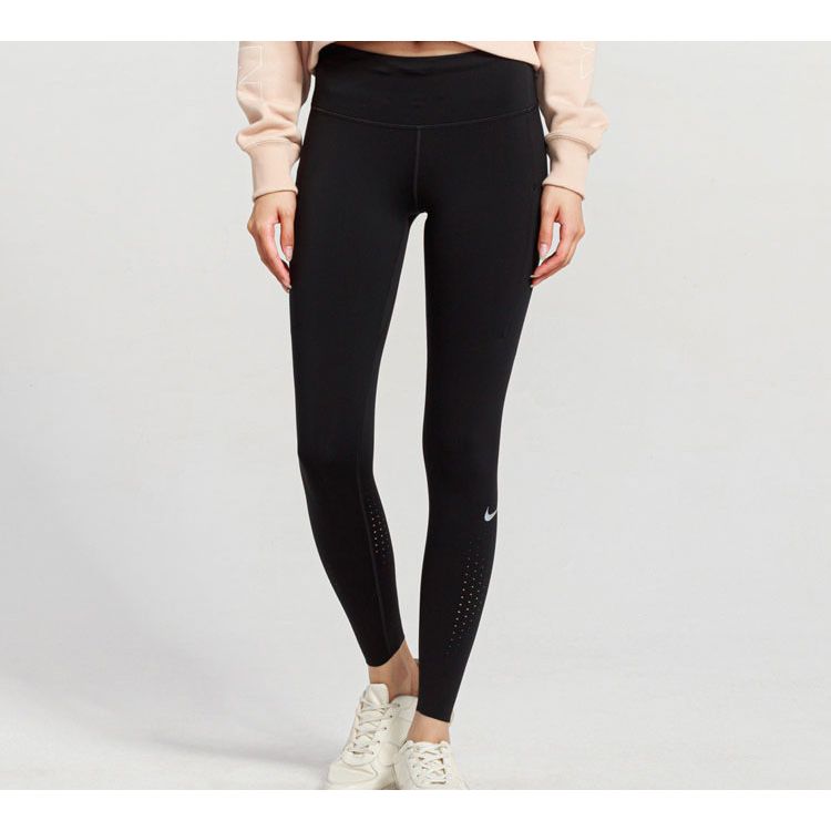 Nike Power Epic Lux Dri-FIT Běžecké legíny Žraločí fitness kalhoty Dámské spodní díly Černé CN8042-010