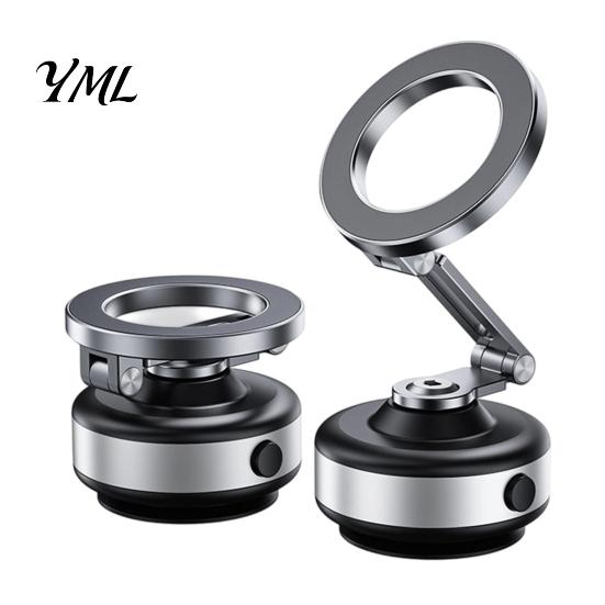 Adjustable Cell Phone Holder for Car Electric Vacuum Suction Cup Magnetic Car, 360 Degree Rotating Dashboard Extendable Telescopic Mount with