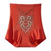 Damen Frühling und Herbst Leichter Luxus Stickerei Relief Gestickt Antibakteriell Hüftheben Bauch Hohe Taille Slips