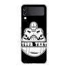 Phone Case For Samsung Galaxy Z Flip 3 4 5 Hard Folding Clear PC Bumper Rugby Ball For Samsung Z Flip 6 Cover