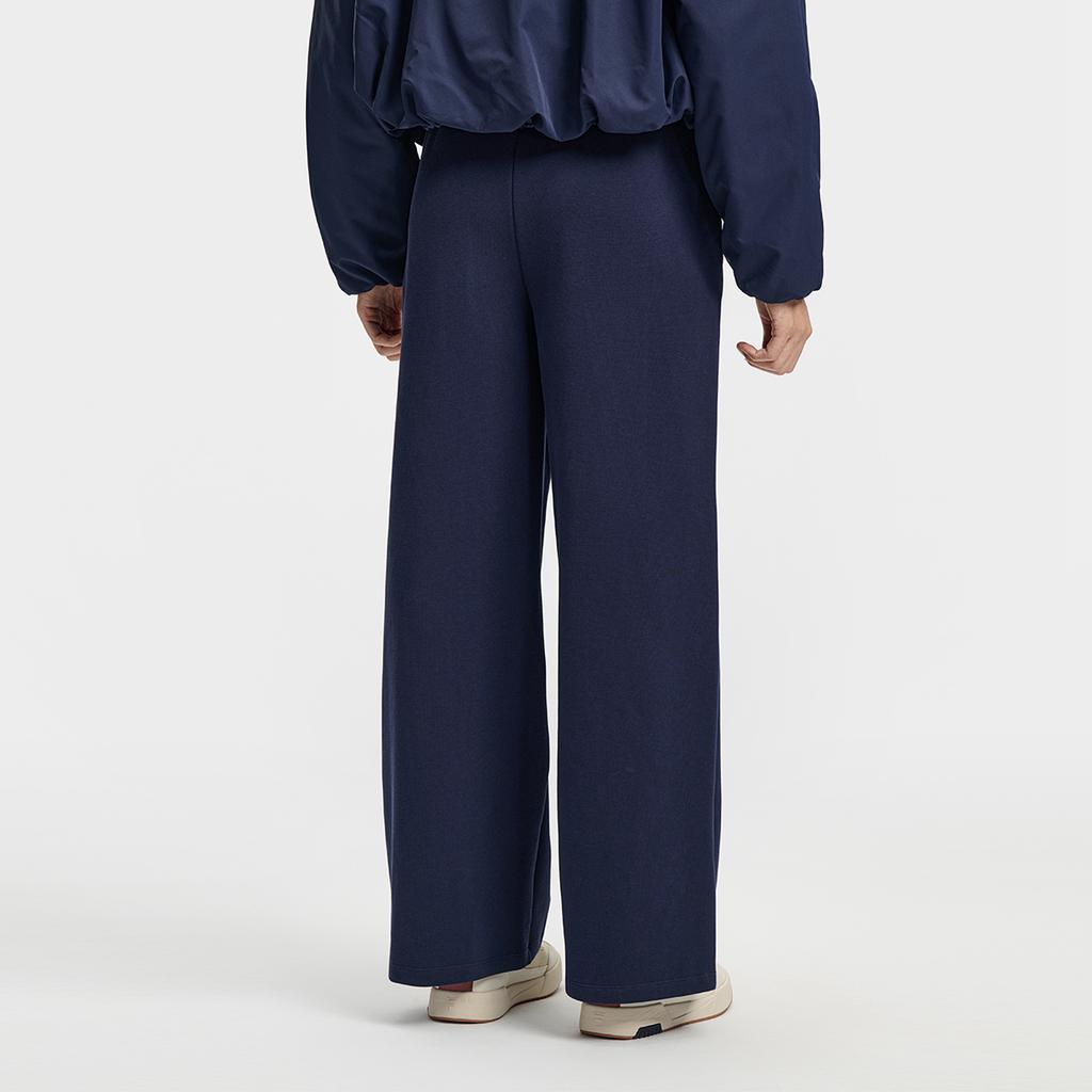 Fila Tennis Fashion Minimalist Classic Retro Casual Versatile Loose Comfortable Knitted Sports Pants Women Bottoms Sky-Blue A11W613603FBU