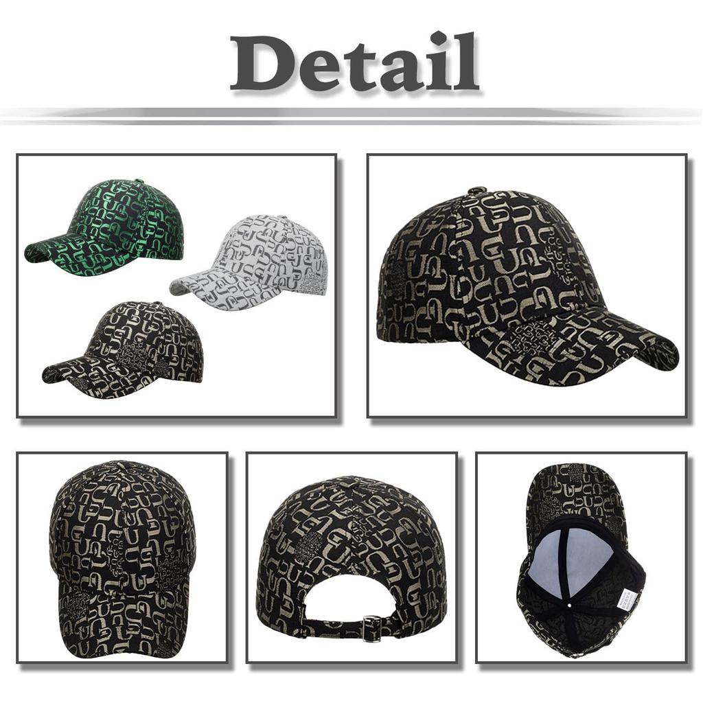 Cap with English CA650 [White Fang] Letters, Hat, Sports, Running, Outdoor, Men's, Women's, (Gold)