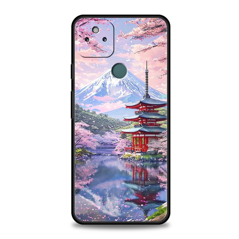 Pink Sunset Mountain Phone Case Cover for Google Pixel 10 9 8 7 6 9A 8A 7A 6A Pro Shockproof Soft TPU 9 Pro XL Shell Capas Coque