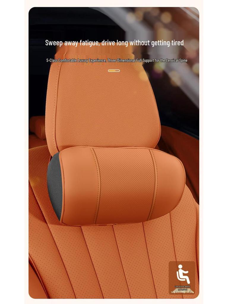 All-Season Headrests & Support Cushions for Wenjie M9, M7, M5: Neck and Lumbar Memory Foam.