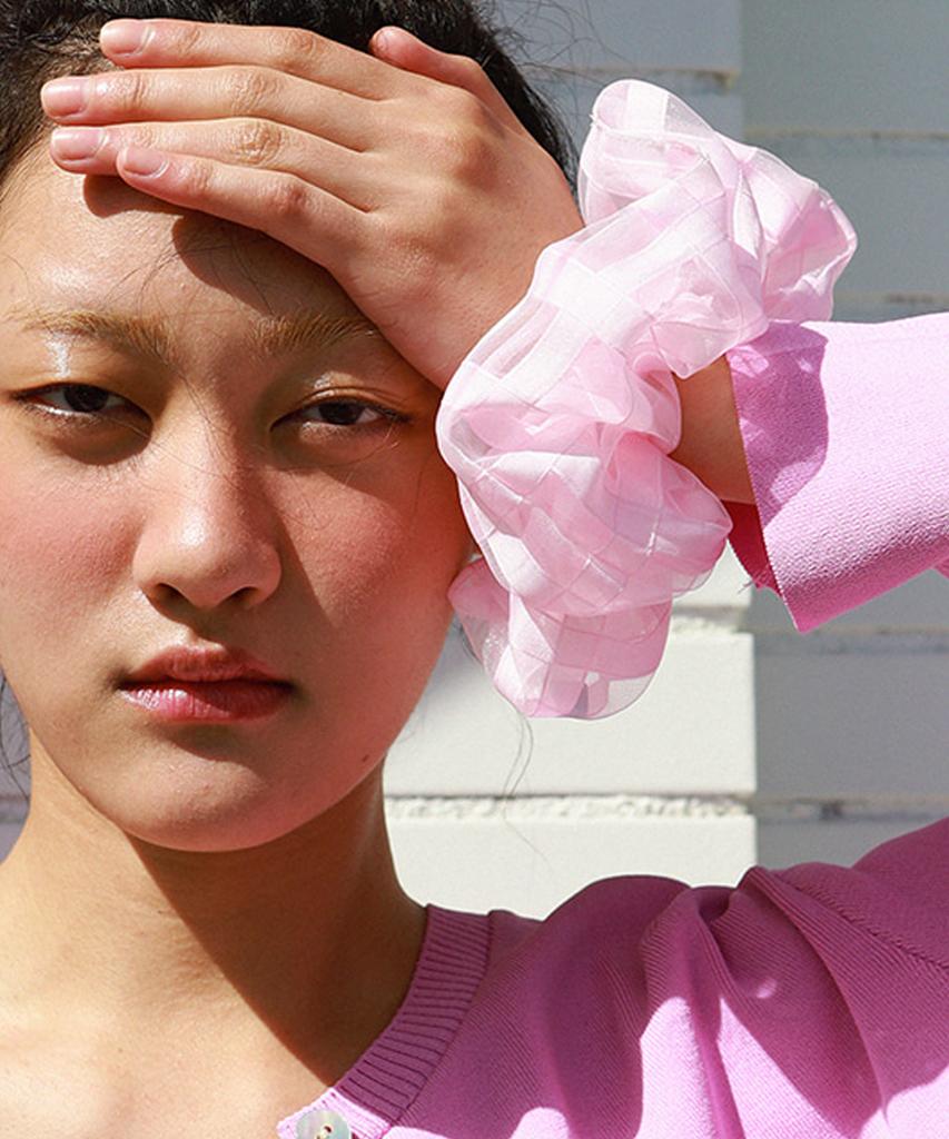 August Harmony Cotton Candy Scrunchie - Pink