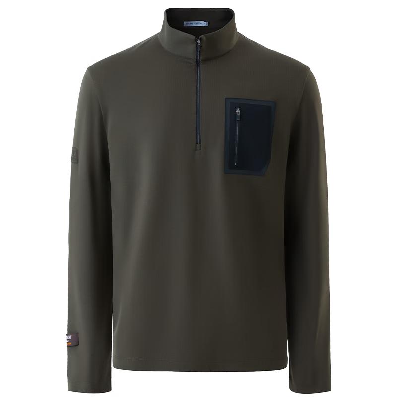 

GIOVANNI VALENTINO Men s Half-Zip Stand Collar Pullover Sweatshirt XL