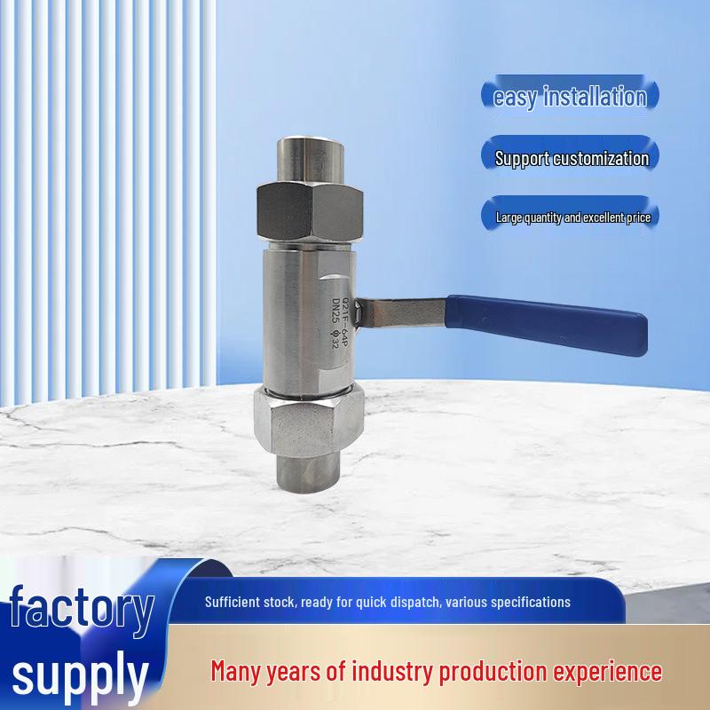 

Stainless Steel DN25 Butt Weld Cantonese Live Connection Ball Valve DN10 Model 304