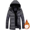 Autumn and Winter Cotton-padded Clothes Men's Fleece Thickened Trendy Jackets Warm Men's Down Cotton-padded Jackets Hooded Cotton-padded Clothes