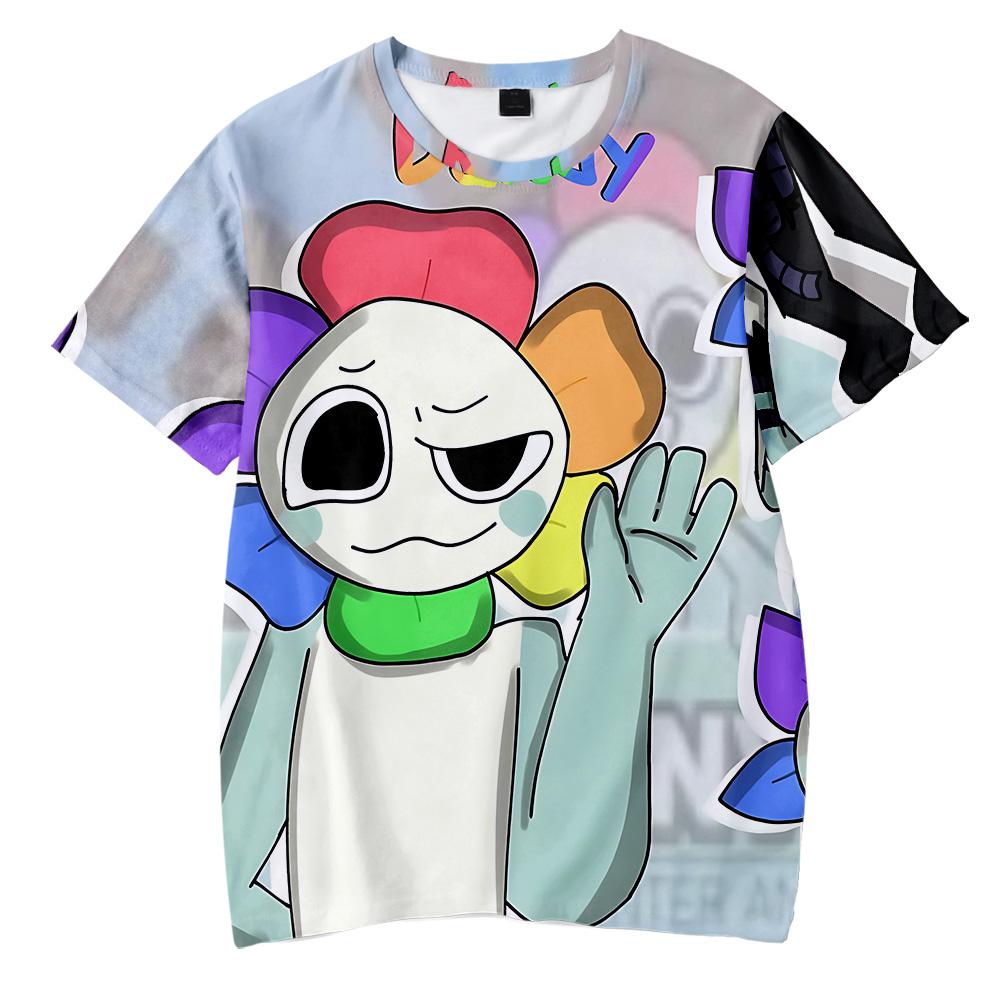 Dandy's World Anime Tričko Krátký rukáv Ležérní Nové Dámské Pánské Cosplay Kostým Módní Barevné Potisk Pohodlné Tričko