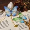 Retro Butterfly Metal Bookmark - Exquisite Chinese-Style Gift for Teachers