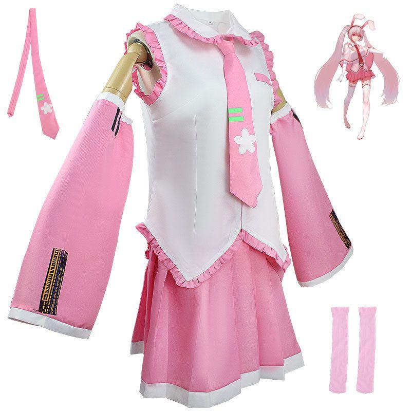 Høykvalitets Hatsune Miku Cosplay-kostyme for Comic Con og Halloween