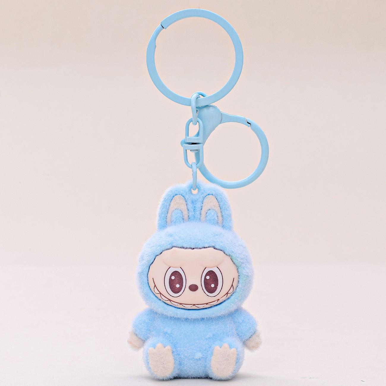 

Флокированный кулон-брелок LABUBU - Плюшевая креативная кукла, подвеска для сумки, подарок In Stock