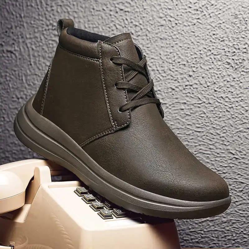 Fashion Beanie Slip-resistant Shoes Walking High Top Mens Shoes Red Boot For Men Sneakers Sports Play Basket High Grade Lofers