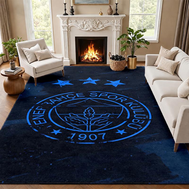 Fenerbahce Carpet Door Mat for Living Room or Bedroom Protective Mat Under Chair Office Decoration Christmas Gift Birthday Present