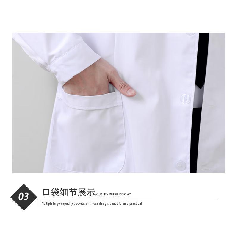 Yiyayun Unisex White Lab Coat