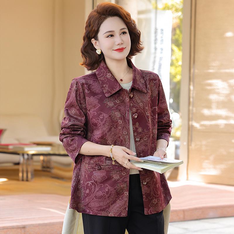

2026 Trendy Lightweight Spring Jacket for Stylish Grandmas, Moms, and Mothers-in-Law (60+) 5XL (Recommended 145-160 kg) красный