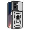 For Xiaomi Poco M7 4G (169mm) Case with Slide Camera Lid PC+TPU Kickstand Phone Cover