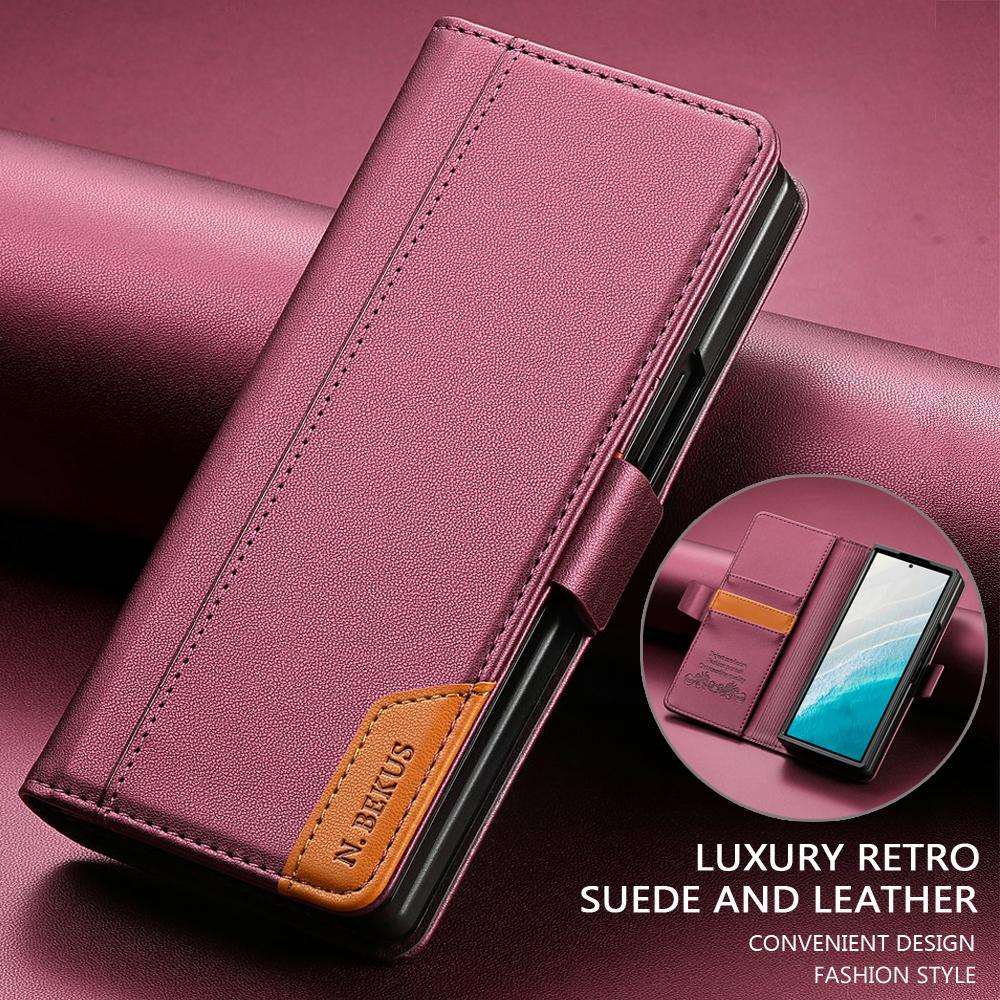RFID Leather Wallet Coque for Samsung Galaxy Z Fold 7 5G 2025 Flip Case Magnetic Book Etui Samsung Z Fold7 6 5 4 3 Folding Cover