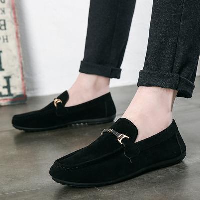 Sommar Nya Trendiga Herrskor Hög Kvalitet Mjuka Loafers Mockasiner Mocka Casual Flats Utomhus Lätta Gåskor Herrsko