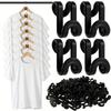10pcs Clothes Hooks Organizer Clothes Hangers Connectors Velvet Hook Hanger Hook For Extend Velvet Dress Extender Hangers