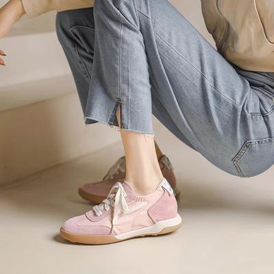 German Training Shoes Women's Genuine Leather Thick-soled Casual Sports Forrest Gump Shoes