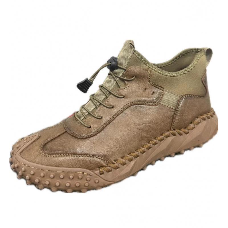 

Casual leather shoes men s stitching autumn new British trend sports business dress wide foot special 46