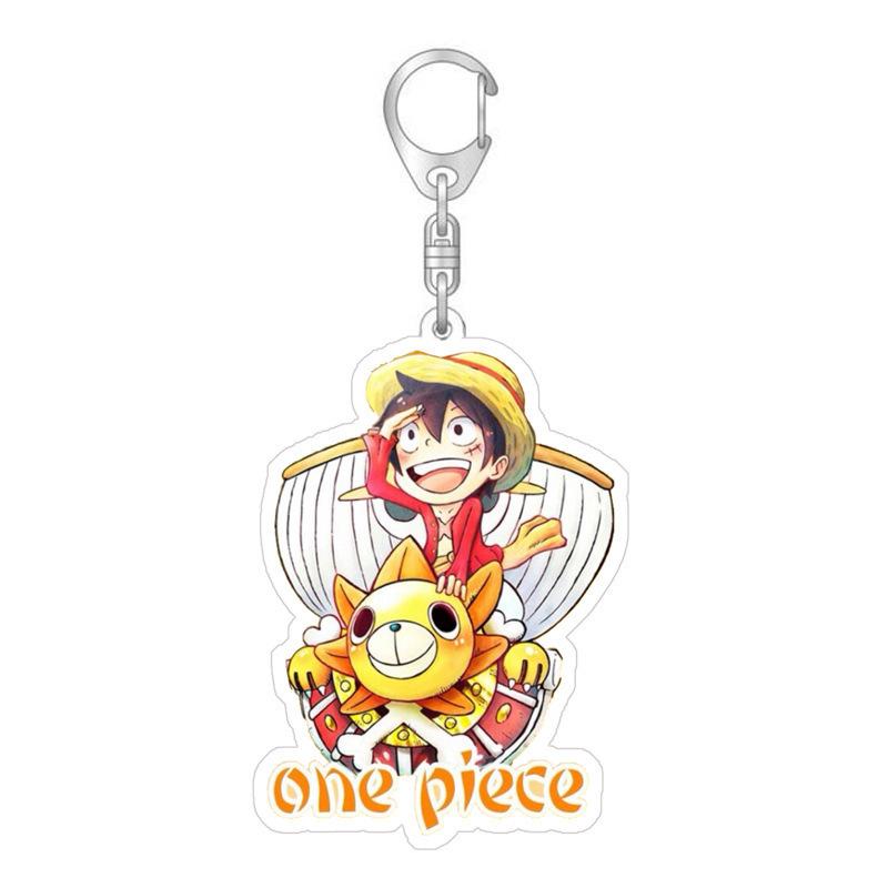 Акриловый брелок для One Piece Monkey D. Луффи Фрэнки Трафальгар Ло Бепо Нико Робин Акриловый брелок-пряжка Аниме Периферийный кулон