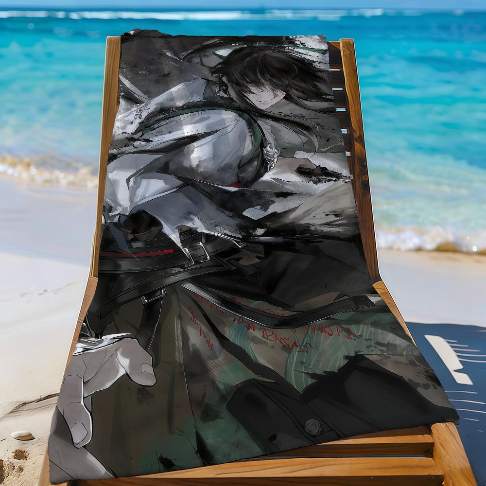 Wuthering Waves Qiuyuan Game Towel Sports Quick Dry Travel Camping Gear Sandproof Soft Light Large Beach Towel