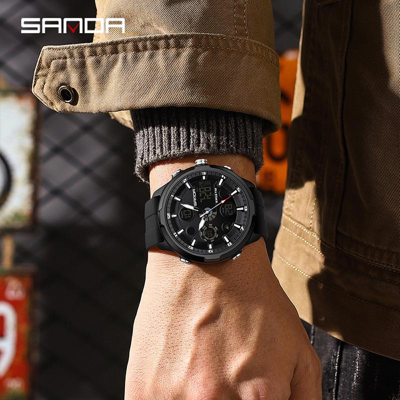 Sanda Youth Luminous Waterproof Multifunctional Men's Sports Watch