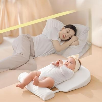 Baby Anti-Reflux Kilkudde Med Höftstöd Dubbelsidig Andningsbar Lutningsdyna För Uppstötningar & Nyfödd Matning Babydyna Memoryskum