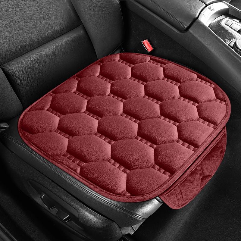 Winter Warmth Thicken Auto Seat Cushion Universal For All Seasons Fleece Anti-Slip Backrest Pad Comfortable And Breathable