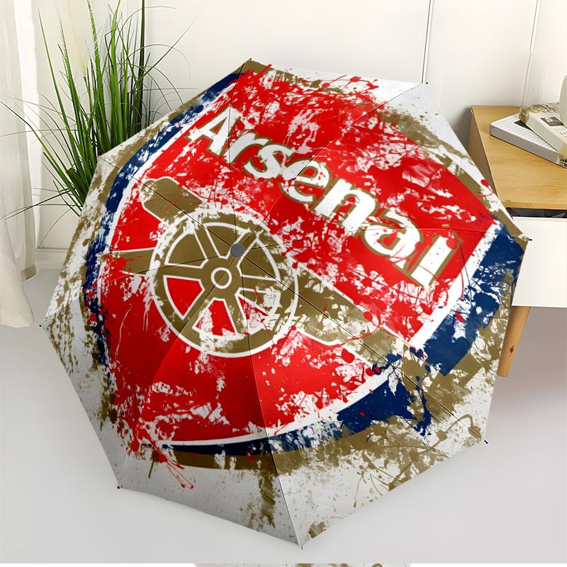 Football team.C Print Automatic Open Close Umbrella, Portable Foldable Umbrella, for Outdoor Commute Camping Trip, Ideal Birthday Gift