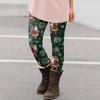 Pantaloni da Yoga Casual Elasticizzati da Donna con Stampa Natalizia Slim Fit