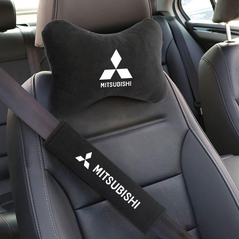 pdsh9 For Mitsubishi ASX Chaveiro Lancer Outlander Pajero EX Car Neck Pillow Headrest Belt Shoulder Pads Auto Accessories
