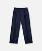 WARDROBE STANDARD Fresco Wool Two Tuck Pants Navy
